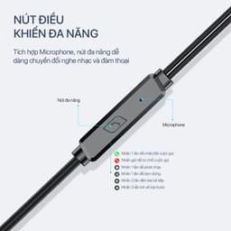 Thumbnail Tai Nghe Nhét Tai ROBOT RE20 Cổng Kết Nối Jack 3.5mm Hỗ Trợ Nghe Nhạc Và Đàm Thoại - Âm Bass Sống Động 4