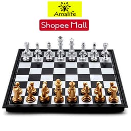 Thumbnail Bộ Cờ Vua Nam Châm Cao Cấp Nhiều Size Phủ Nhũ Màu Vàng Màu Bạc Chính Hãng Amalife 1