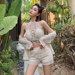 Thumbnail Set bikini ren đi biển silive set đồ bơi bikini bigsize chất ren mêm mại kiểu dáng trẻ trung silive_official 2