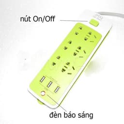 Thumbnail Ổ Cắm Điện Đa Năng Chống Giật Có 3 Cổng USB Sạc Điện Thoại – Sạc Trực Tiếp – Tiết Kiệm Điện Màu Xanh Lá 3