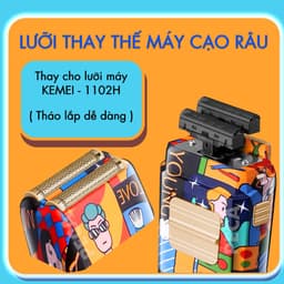 Thumbnail Lưỡi máy cạo râu thay thế cho các dòng cạo râu Kemei KM-1102, KM-1102H, dễ tháo lắp 3