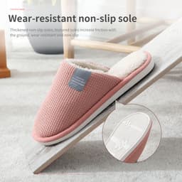 Thumbnail Dép JUJIAJIA vải lông cừu dày giữ ấm co giãn chống trượt an toàn tiện dụng 2