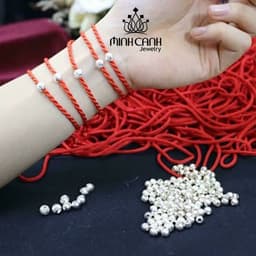 Thumbnail Vòng Tay Chỉ Đỏ Mix Bi Bạc Ta Mang Lại May Mắn - Minh Canh Jewelry 1