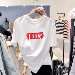 Thumbnail Áo Thun In Hoạt Hình Phong Cách Hàn Quốc Thời Trang Mùa Hè Dành Cho Nữ  Áo Thun Tay Ngắn Plus Size Cho Nữ 3