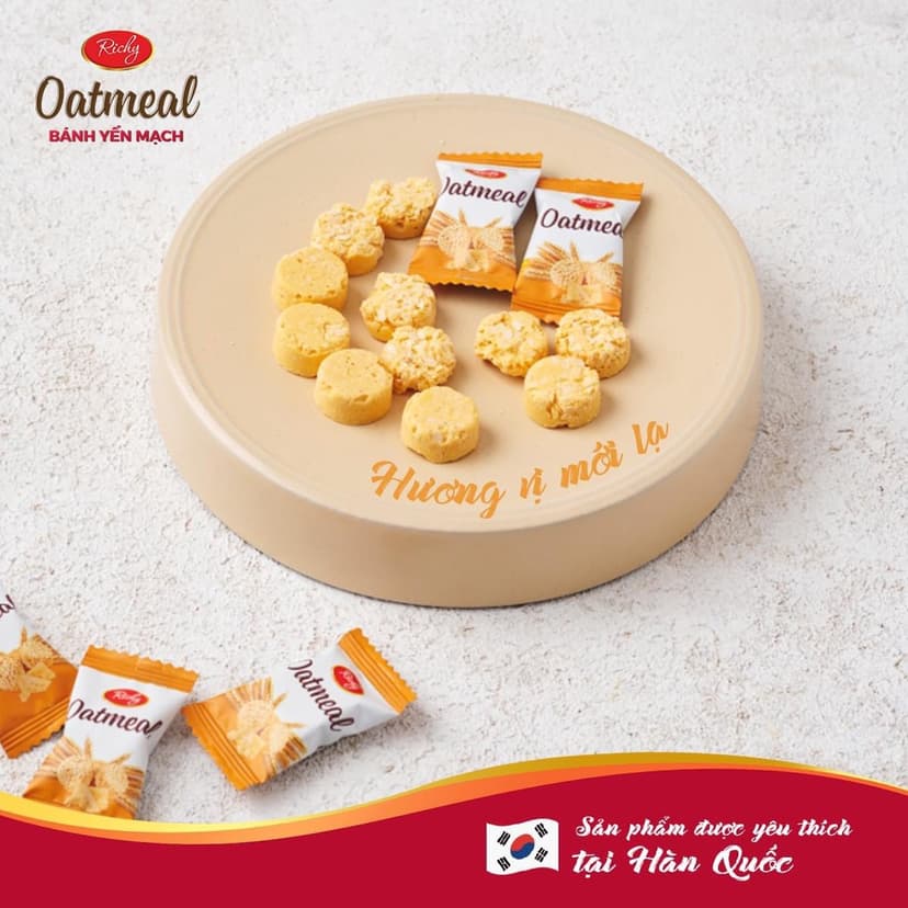 Ảnh Bánh Yến mạch Richy túi 220g 250g Mini Bite (Sữa/Phô Mai) 3