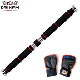Thumbnail Xà Đơn Treo Tường Gắn Cửa Không Cần Bắt Vít (Đỏ Đen) Đại Nam Sport + Tặng Kèm Găng Tay Tập Xà 1