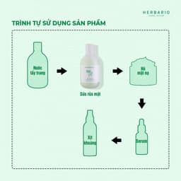 Thumbnail Sữa rửa mặt Rau má & Diếp cá herbario 200ml sạch mụn thuần chay 4