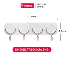 Thumbnail Móc treo dán tường thanh 4 trong 1, treo ô, chìa khóa, đồ dùng nhà bếp -  Parroti Handy HD41 2