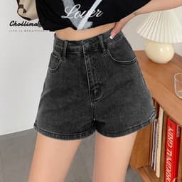 Thumbnail Quần short jean nữ co giãn Chollima xẻ lai QS003 phong cách hàn quốc 1