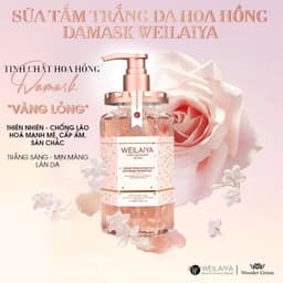 Thumbnail Sữa tắm trắng da cánh hoa hồng Damask Weilaiya Grand Rose Extracts Whitening Shower Gel 450ml 4