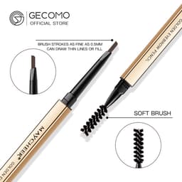 Thumbnail Chì Kẻ Lông Mày GECOMO Chống Nước Lâu Phai Thiết Kế Vỏ Màu Vàng Đồng 4