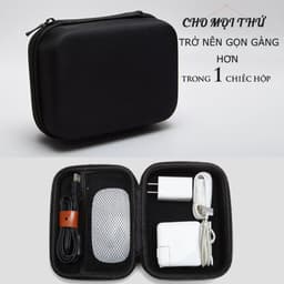 Thumbnail Hộp Đựng Tai Nghe Cáp Sạc Củ Sạc Điện Thoại Pin Đồng Hồ Thông Minh – Bảo Vệ Phụ Kiện Di Động LapTop Chính Hãng Amalife 1