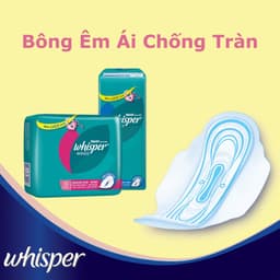 Thumbnail Băng Vệ Sinh WHISPER Cánh Cho Ban Đêm 28cm - Gói 32 Miếng 2