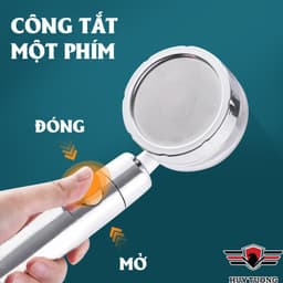 Thumbnail Tay vòi sen tắm cánh quạt tích hợp xoay 360 độ, phím đẩy on/off thông minh - HUY TUONG 1