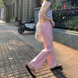 Thumbnail Quần jeans DaDuHey phiên bản 2022 Hàn Quốc phong cách hoài cổ eo cao dáng rộng suông dành cho nữ 4