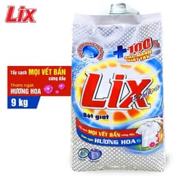Thumbnail Bột giặt Lix Extra hương hoa 9Kg EB010 siêu làm trắng quần áo tăng gấp đôi sức mạnh lưu hương lâu cho giặt tay và máy 2