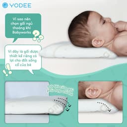 Thumbnail Babyworks Gối ngủ thoáng khí mềm mại, đàn hồi, nâng đỡ đầu và giúp bé ngủ ngon 2