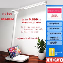 Thumbnail Đèn Học Để Bàn Chống Cận Sạc Pin SL-868 4000mAh Có 3 Chế Độ Ánh Sáng Điều Chỉnh Được Chính Hãng Amalife 1