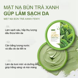 Thumbnail Mặt nạ đất sét FENYI 100g tinh chất trà xanh giảm mụn đầu đen kiềm dầu dưỡng trắng 3