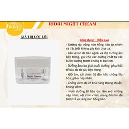Thumbnail Kem Dưỡng Trắng Da Ban Đêm RIORI HANA NIGHT CREAM 30g 1