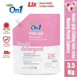 Thumbnail Nước giặt xả On1 chống lem màu hương Fresh Sakura 3.5Kg N6403 sạch khuẩn, khử mùi, kết hợp giặt xả 2 trong 1 1
