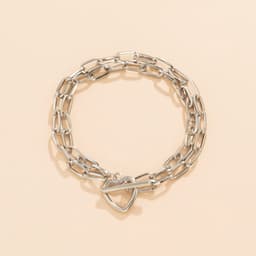 Thumbnail Vòng tay OIMG hai lớp mặt hình trái tim phong cách bohemian hợp thời trang cho nữ 3