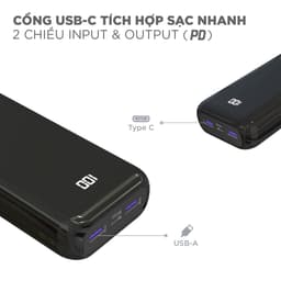 Thumbnail Sạc dự phòng Energizer 20000mAh UE20011PQ - Tích hợp sạc nhanh đa nền tảng, sạc nhanh 2 chiều cổng USB-C, chính hãng 3