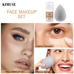 Thumbnail Kem che khuyết điểm KIMUSE chống nước lâu trôi kèm mút trang điểm 50g 3