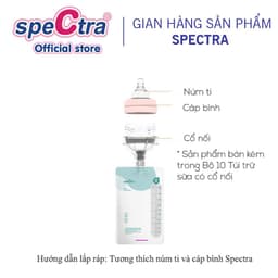 Thumbnail Túi trữ sữa cảm biến nhiệt Spectra 200ml (có nắp vặn) 3