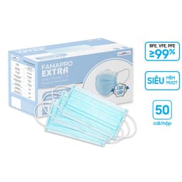 Thumbnail [ COMBO 5 HỘP] Khẩu trang y tế kháng khuẩn 4 lớp Famapro Extra (50 cái/ hộp) 4