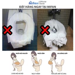 Thumbnail Miếng Lót Bệt Vệ Sinh Tự Phân Huỷ - Túi 50 chiếc - Nhỏ Gọn, Tiện Lợi, Vô Trùng, Sạch Sẽ, Không Thấm Nước - MIFAN 2