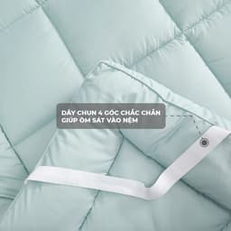Thumbnail Topper nệm K-Bedding By Everon, tăng tiện ích, bảo vệ & làm mềm nệm, chất liệu gòn lông vũ, dày 5cm 3