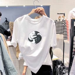 Thumbnail Áo Thun In Hoạt Hình Phong Cách Hàn Quốc Thời Trang Mùa Hè Dành Cho Nữ  Áo Thun Tay Ngắn Plus Size Cho Nữ 2