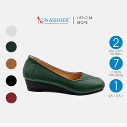Thumbnail Giày da bò nữ 3p LUNASHOES 2103 búp bê mũi vuông đế tpr chống trơn bảo hành 2 năm siêu bền 4