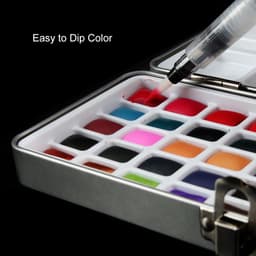 Thumbnail Set màu nước nghệ thuật làm móng SEAMIART 202 * 82 * 33mm 50 màu cơ bản với cọ sơn móng 4