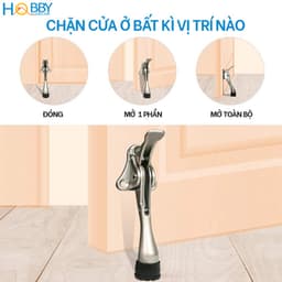 Thumbnail Chặn cửa chân móng ngựa có lẫy gạt chống va đập Hobby Home Decor CMG1 2