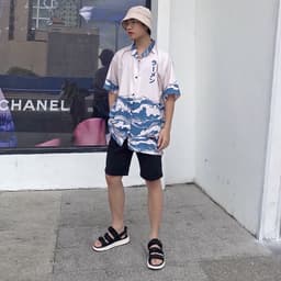 Thumbnail Giày Sandal Nam Nữ Genki Màu Đen Quai Chéo Thời Trang Chính Hãng YK279 2