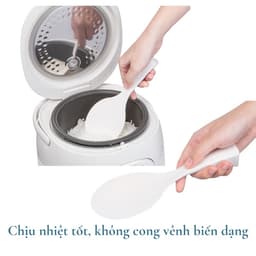 Thumbnail Muỗng xới cơm chống dính, đế tự đứng Inochi Sendai Nhật Bản, an toàn tuyệt đối, môi vá mui xúc cơm Vạn Phúc 3