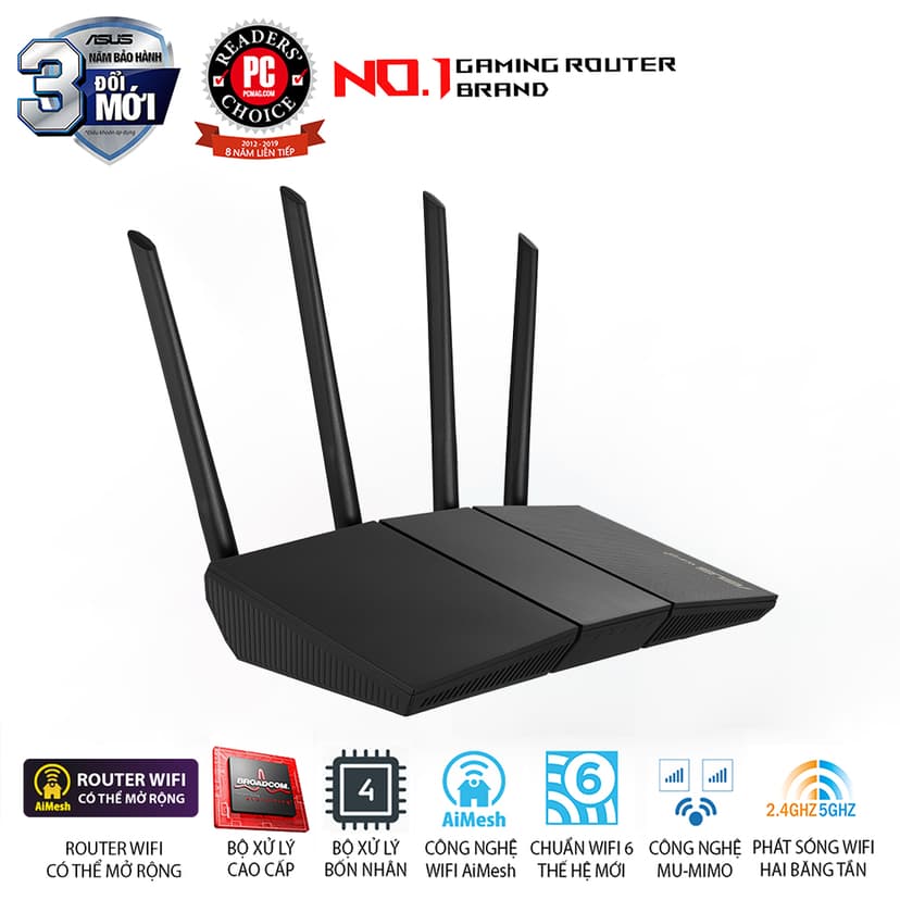 Ảnh ASUS Router RT-AX57 (AX3000) WiFi 6 hai băng tần Aimesh 1