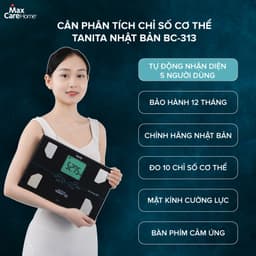 Thumbnail Cân điện tử sức khỏe phân tích chỉ số cơ thể Tanita BC-731 & BC-313 Nhật Bản tự nhận diện người dùng, chính xác, nhỏ gọn 2