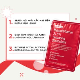 Thumbnail Combo10 By Wishtrend mặt nạ giấy Natural Vitamin 21.5% Enhancing Sheet Mask 23ml 4
