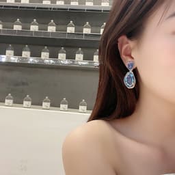 Thumbnail Khuyên tai Pinkdudu PD744 bằng hợp kim thiết kế đơn giản phong cách cổ điển thời trang cho nữ 4