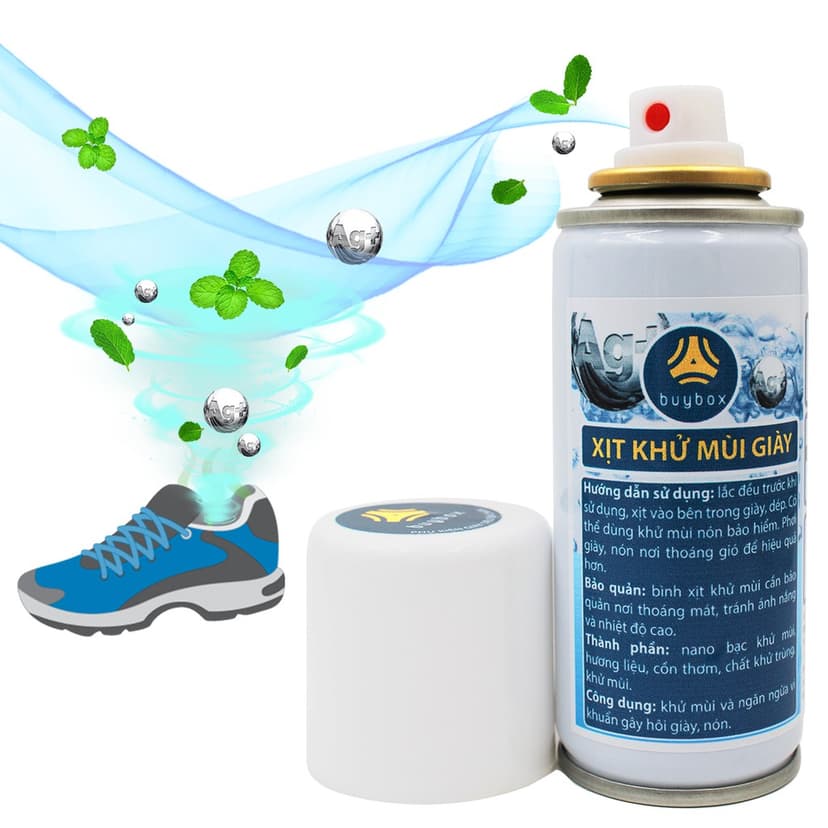 Ảnh Xịt khử mùi giày dép Nano bạc buybox - dung tích 75ml hoặc 150ml - BBPK61 2