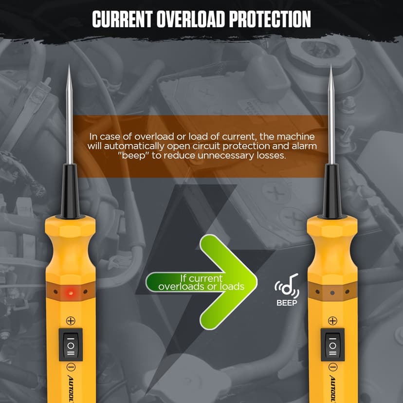 Ảnh AUTOOL BT160 Máy kiểm tra mạch điện ô tô Đầu dò nguồn Công cụ chẩn đoán ô tô Máy quét tích hợp điện áp điện cho ô tô 12V 24V Xe tải hạng nặng 3