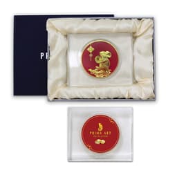 Thumbnail Quà Tặng Mỹ Nghệ Phủ Vàng 24K ( Chặn Giấy) PRIMA ART - Chuột may mắn Size 10x12cm - DGS-0029-06 1
