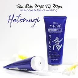 Thumbnail Sữa Rửa Mặt Ý Dĩ Reihaku Hatomugi Nhật Bản 130g Dành Cho Da Dầu Mụn (Màu xanh) 4