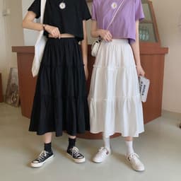 Thumbnail Chân váy dài, Chân váy dài 3 tầng silive kiểu dáng năng động, trẻ trung 1