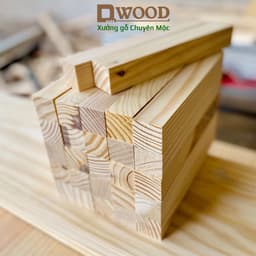 Thumbnail Thanh gỗ thông DWOOD vuông 3cm dài 20cm - 30cm đã xử lý đẹp các bề mặt 2