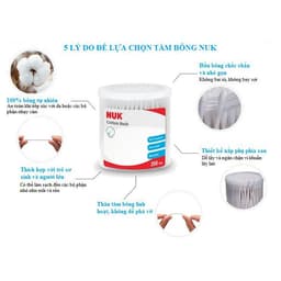 Thumbnail Tăm bông cotton NUK 200 que 3