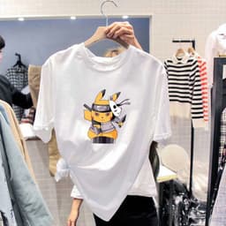 Thumbnail Áo Thun Mùa Hè In Họa Tiết DaDu Đơn Giản Trẻ Trung  Áo Thun Cotton Plus Size Ngắn Tay Phong Cách Hàn Quốc 3